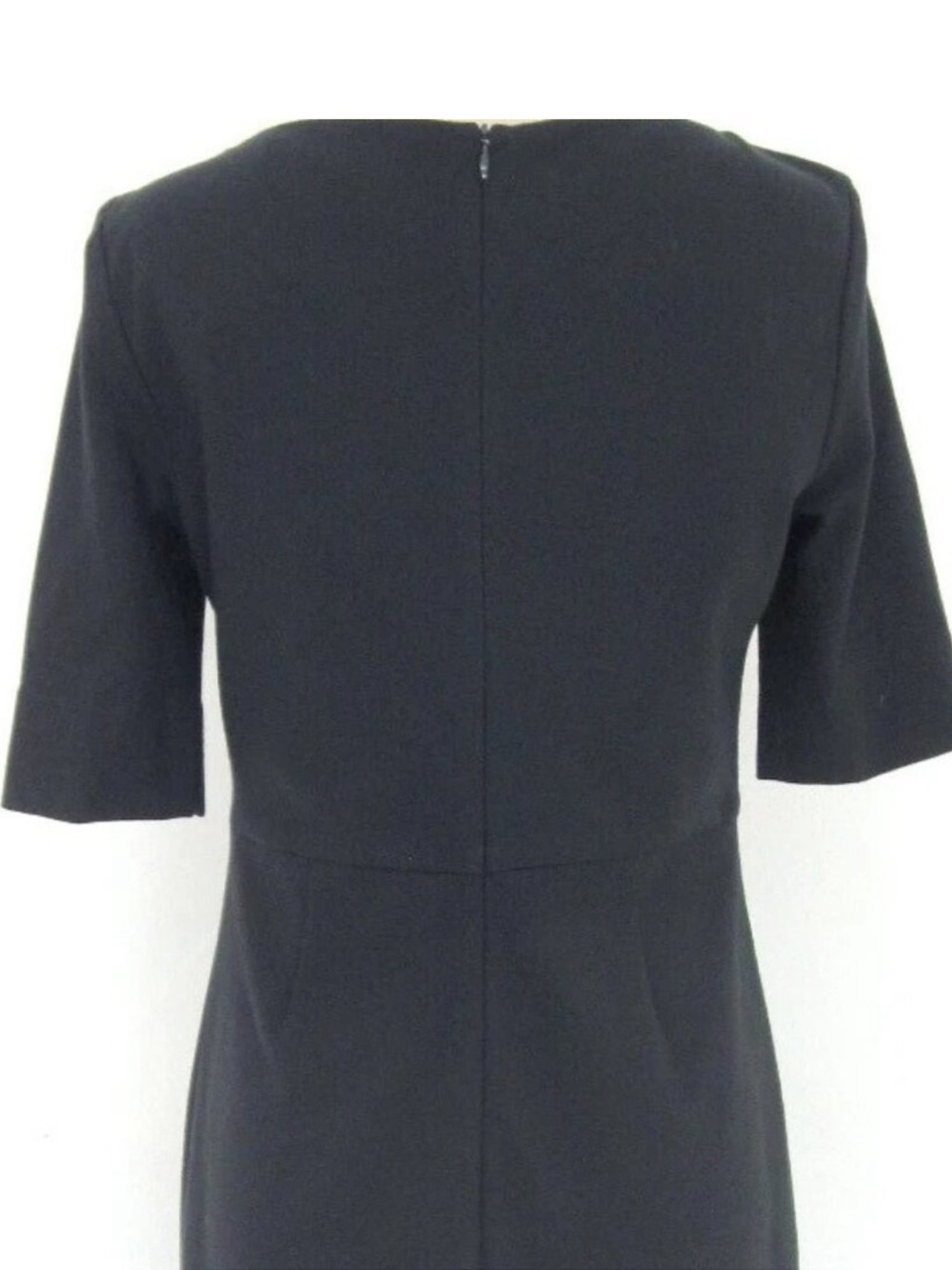 MM Lafleur Navy Blue Mid Length Sleeve Sheath Dress - Picture 5 of 6
